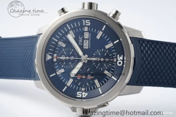 MIROTIME 0206 Attractive Aquatimer Chrono SS RSF 1:1 Best Edition Blue Dial on Blue Rubber Strap A 7056